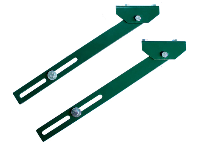 Kneebraces provide added structural support between the conveyor and floor support