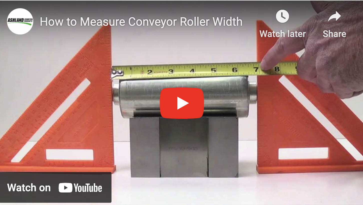 Measure Conveyor Roller Width